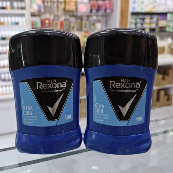 مام صابونی رکسونا مردانه اصل اکسترا کول ضد تعریق 48 ساعته 40 گرم | Rexona MEN MotionSense XTRA COOL antiperspirant